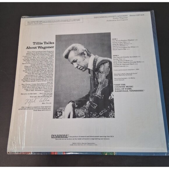 Porter Wagoner The Carroll County Accident LSP-4116 Vinyl Record '69 Country VG+ - Picture 8 of 12